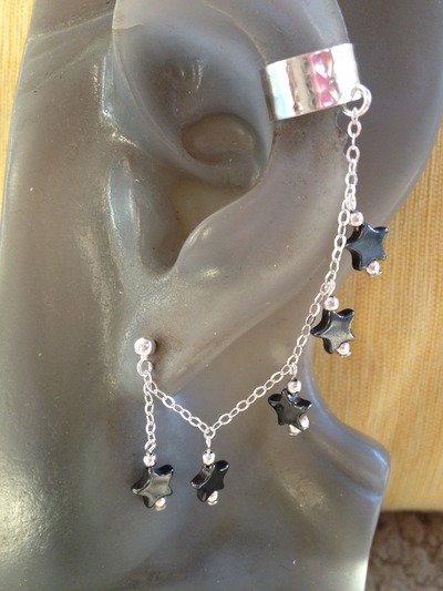 Hematite Stars chain cuff