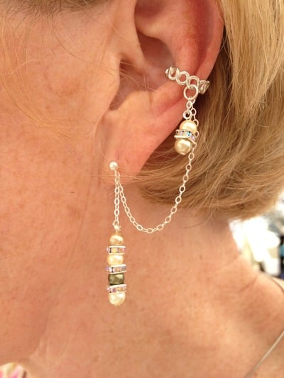 multi-color pearl cuff