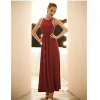 Sleeveless Red Maxi Dress