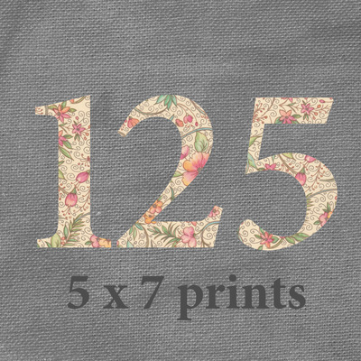 Printing of 125  5 x 7 cards