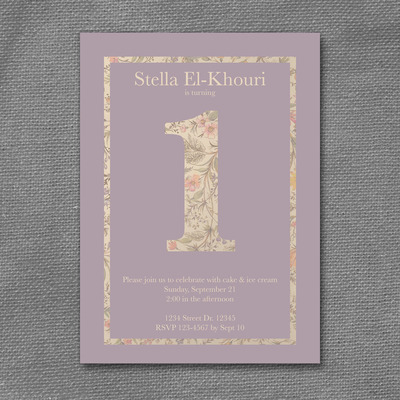 Antique purple flowers