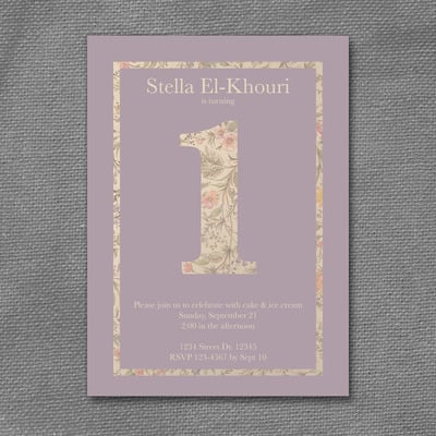 Antique purple flowers