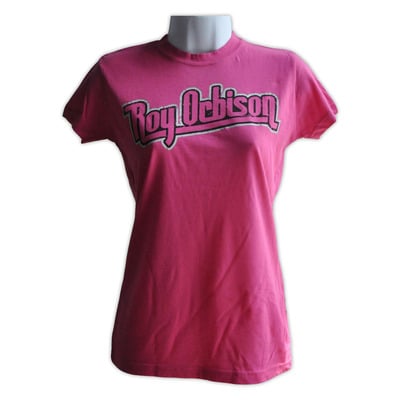 Pink roy orbison logo t-shirt