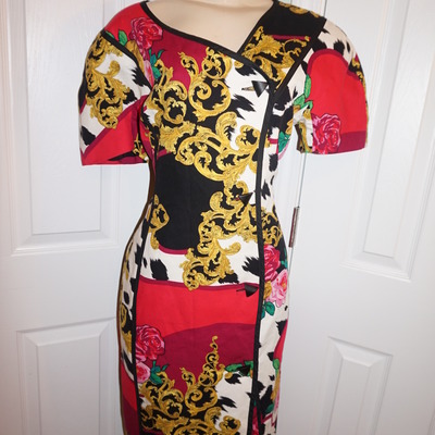 Vintage constance saunders versace style dress size l