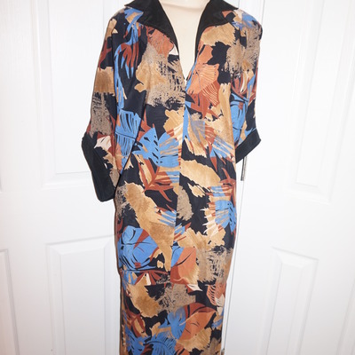 Vintage lorac blue black dress size 1x