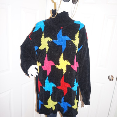 Vintage woman colorful sweater size 2x