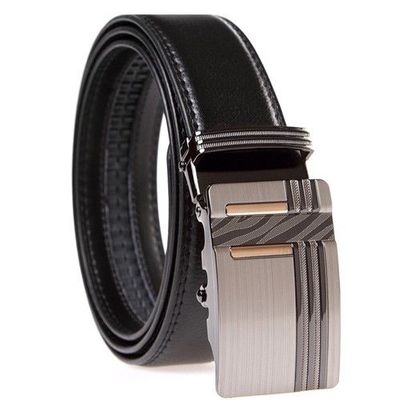 Las vegas - business men automatic buckle genuine leather belt - worldwide free shipping