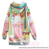 [Acrylicana Design] Milkshake-Sweetheart Winter Fleece Hoodie Sweater Jumper SP141597 - Thumbnail 2