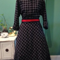 Grid Print Dress - Thumbnail 3