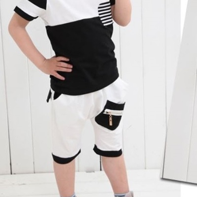 Boys 2-pieces black & white outfit
