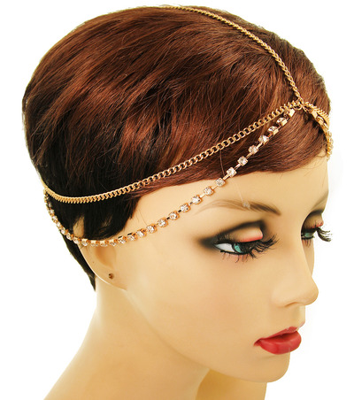 Rhinestone Layered Head Chain