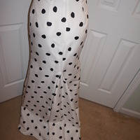 Vintage Jovani White/Pink polka Dot Dress Size M - Thumbnail 4