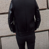 Patchwork Turn-Down Collar Long Sleeve Cotton Single Breasted Mens Jackets 011-141208006 - Thumbnail 2