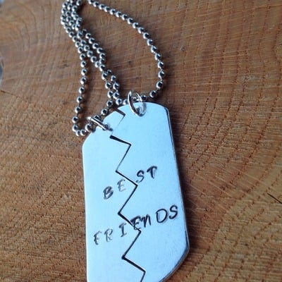 "best friends" split necklaces