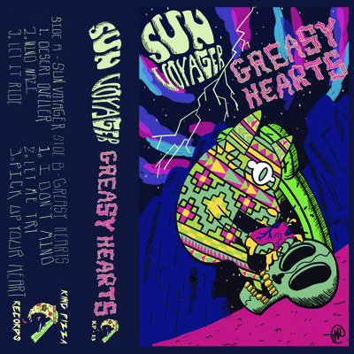 Sun voyager/greasy hearts - grease voyage split cassette