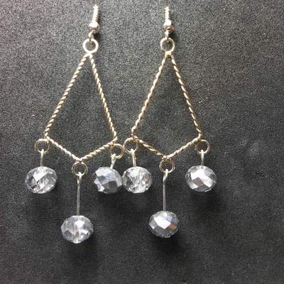 Clear chandelier earrings