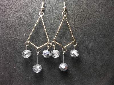 Clear chandelier earrings