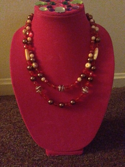 Blazing Brown and Rouge Necklace