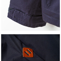 Plain Hooded Long Sleeve Cotton Single Breasted Mens Coats 010-141210009 - Thumbnail 1