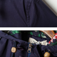 Plain Hooded Long Sleeve Cotton Single Breasted Mens Coats 010-141210009 - Thumbnail 2