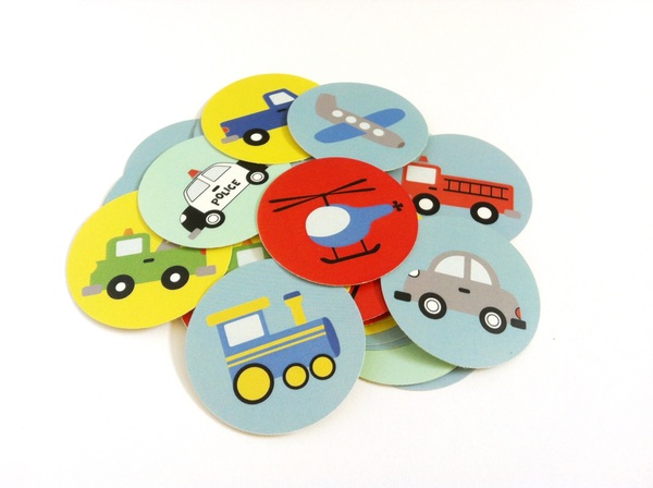 Transportation Stickers or Labels for Children