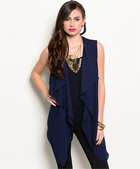 Full of Love Vest in Navy