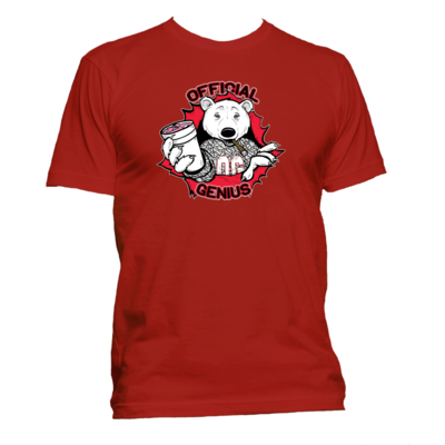 Red cartoon freezy bear