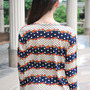 Casual Cashmere Long Sleeve O-Neck Pullover Print Womens T-Shirts 025-141211018-1