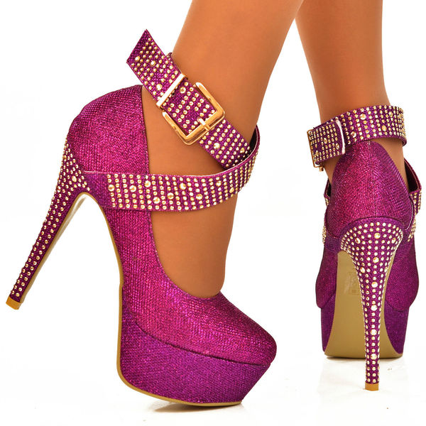 Shinning - Platform High Heel Shoes Worldwide Shipping