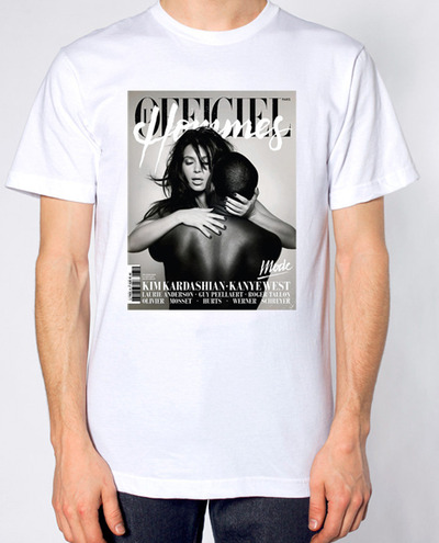 Kim Kardashian Kanye West Officiel Hommes Magazine Crew Neck T-shirt. Small to Extra Large.