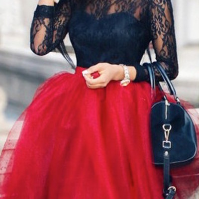 Little black lace top