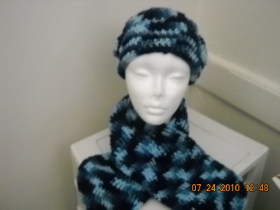 Crochet Hat and Scarf Set