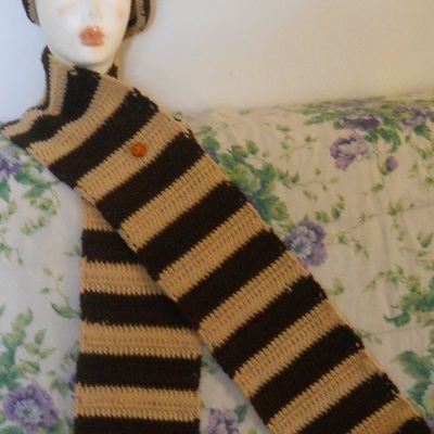  crochet hat and long scarf set 