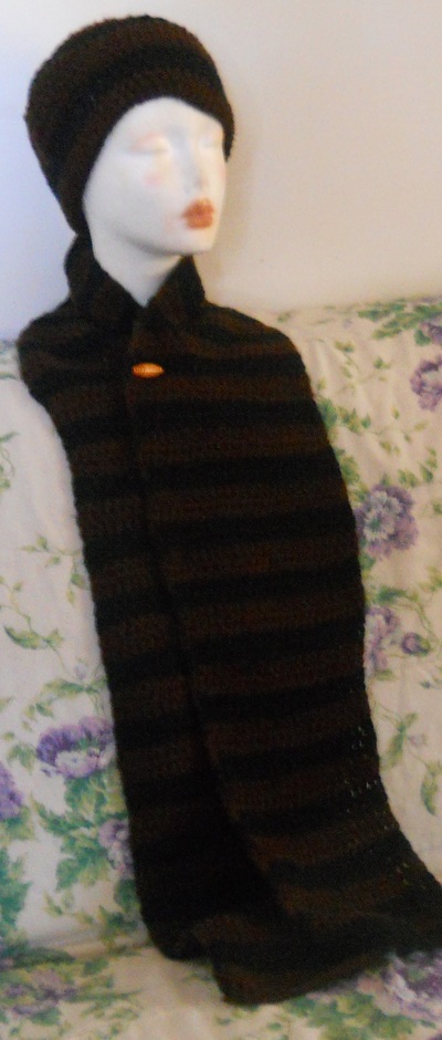 Crochet Hat and Long Scarf Set 