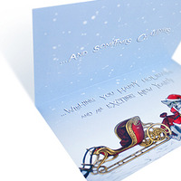 "Santa's Reindeer Cats" Holiday Card - Thumbnail 1