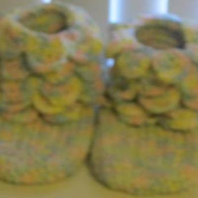 crochet adult slippers with flowers