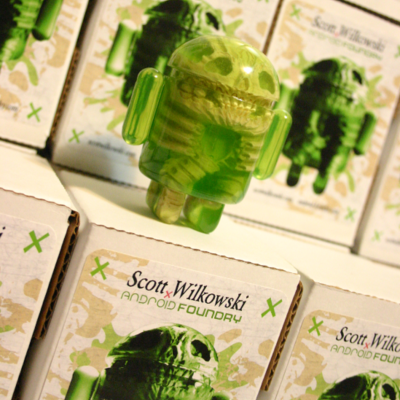 Infected android - green - by scott wilkowski