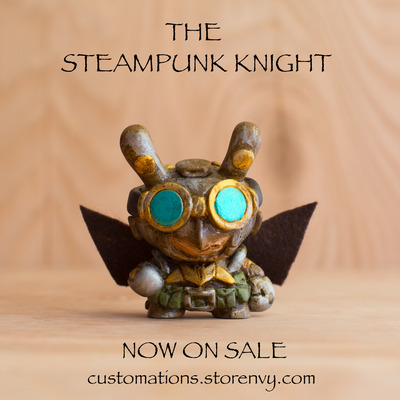 The steampunk knight resin figure