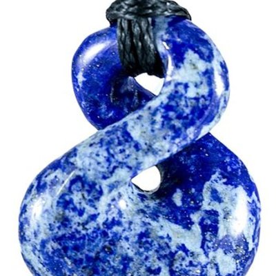 Blue lapis lazuli maori infinity pendant necklace-mix/blue-unisex