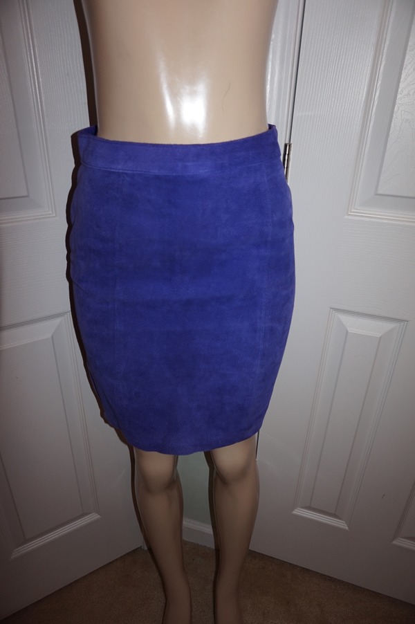 Vintage The Limited Purple Suede Skirt Size S-M