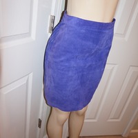 Vintage The Limited Purple Suede Skirt Size S-M - Thumbnail 1