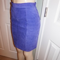 Vintage The Limited Purple Suede Skirt Size S-M - Thumbnail 2