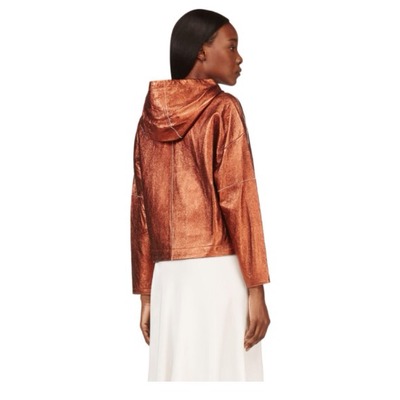 Phillip lim metallic leather hoodie