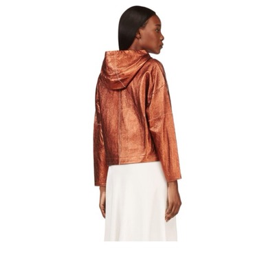 Phillip lim metallic leather hoodie