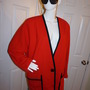 Vintage Ellen Tracy Red/Black Trim Blazer Size 1x-1