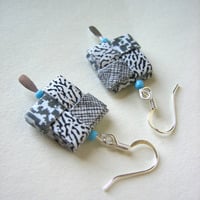 Eco-Earrings Made With Rescued Security Envelopes - Thumbnail 1