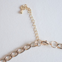 Glass Pearl Freshwater Wedding White Silver Gold Necklace NL0749 - Thumbnail 4