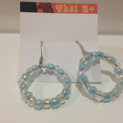 Blue and clear hoops