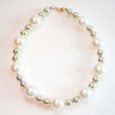 Handmade Faux Pearl Necklace, NL0456