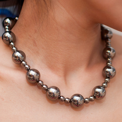 Handmade Metal Bead Necklace NL0455